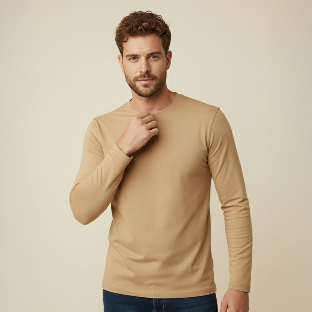 Mercerized Supima Crew Neck T-Shirt (Full Sleeve)