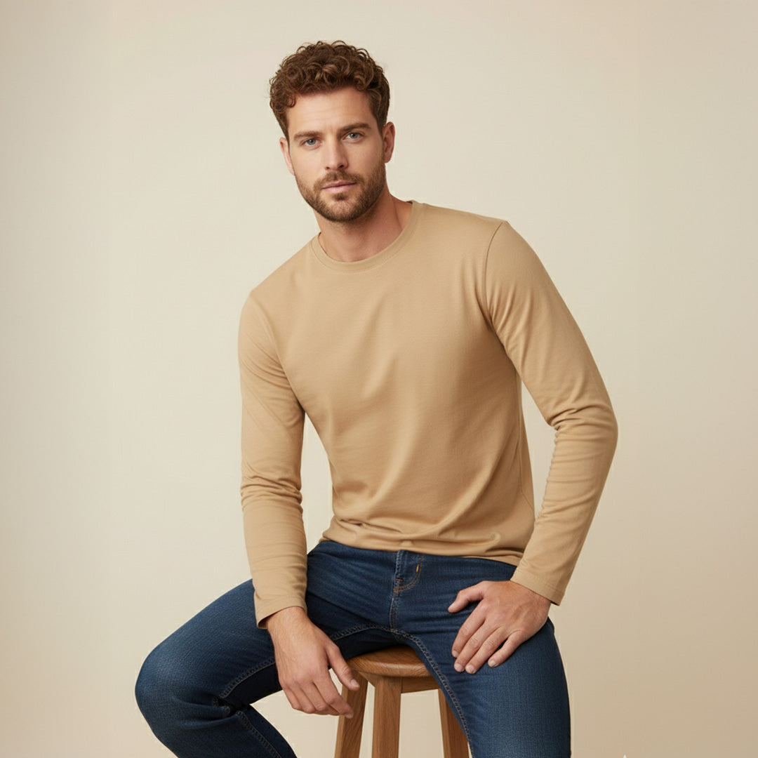 Mercerized Supima Crew Neck T-Shirt (Full Sleeve)
