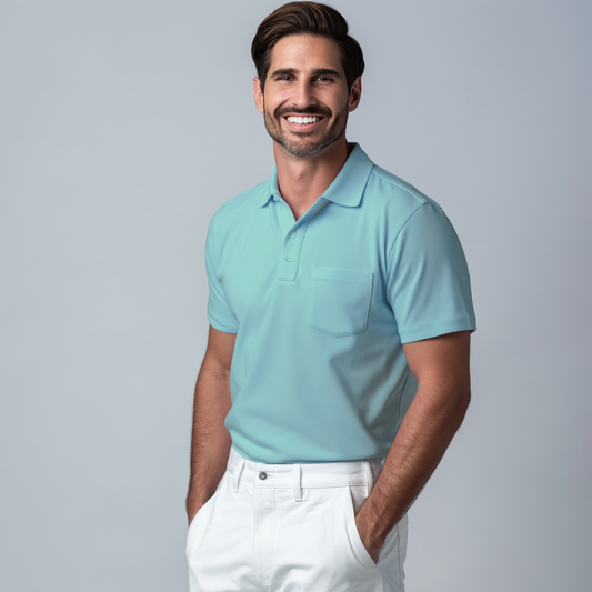 Premium Men's Supima Pocket Polo T-Shirt (Plus)