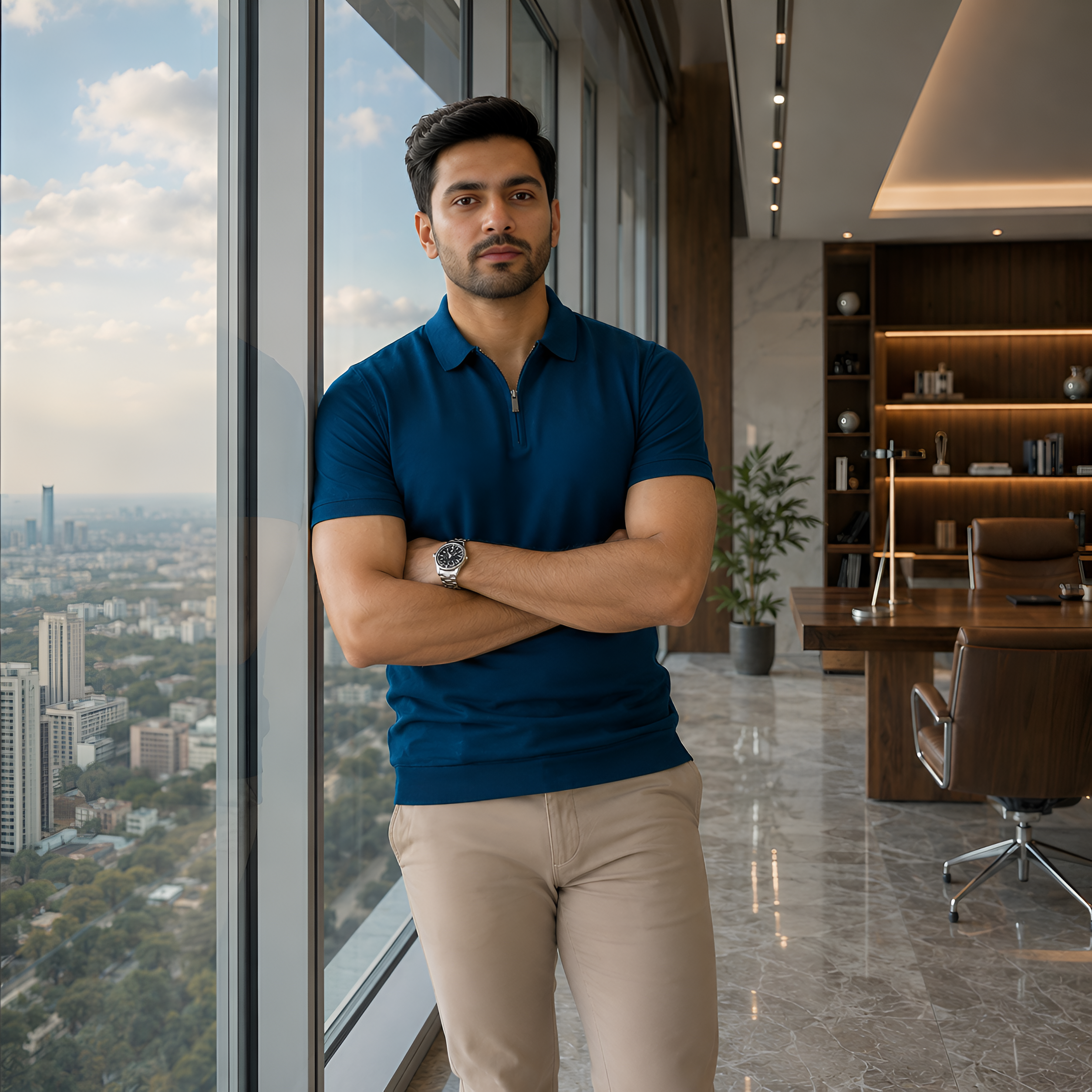 Exclusive Interlock Supima Zipper Polos for Elite Men