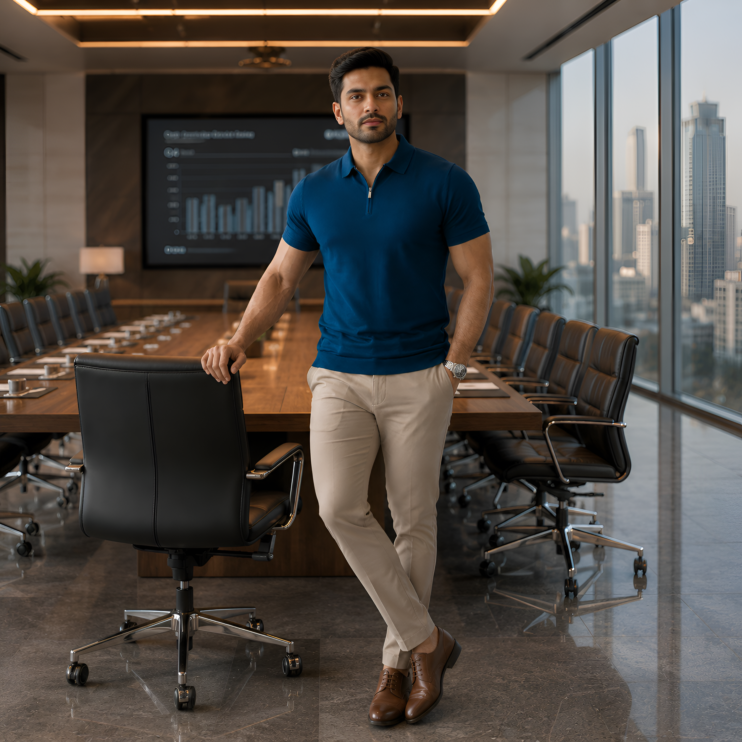 Exclusive Interlock Supima Zipper Polos for Elite Men
