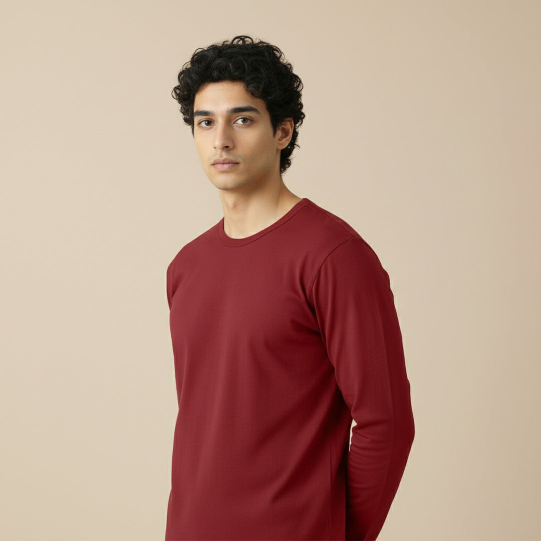 Mercerized Supima Crew Neck T-Shirt (Full Sleeve)