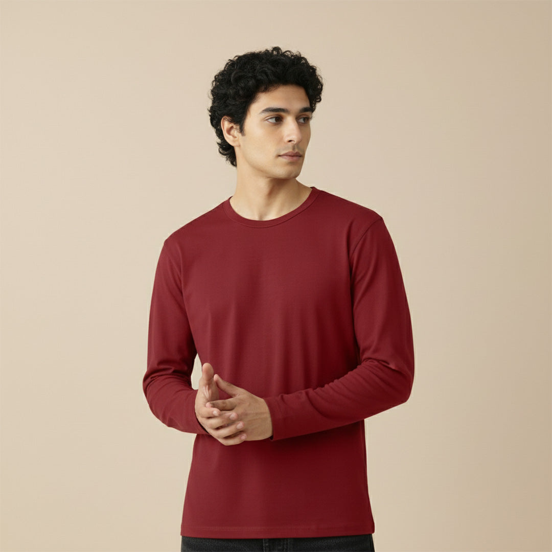 Mercerized Supima Crew Neck T-Shirt (Full Sleeve)