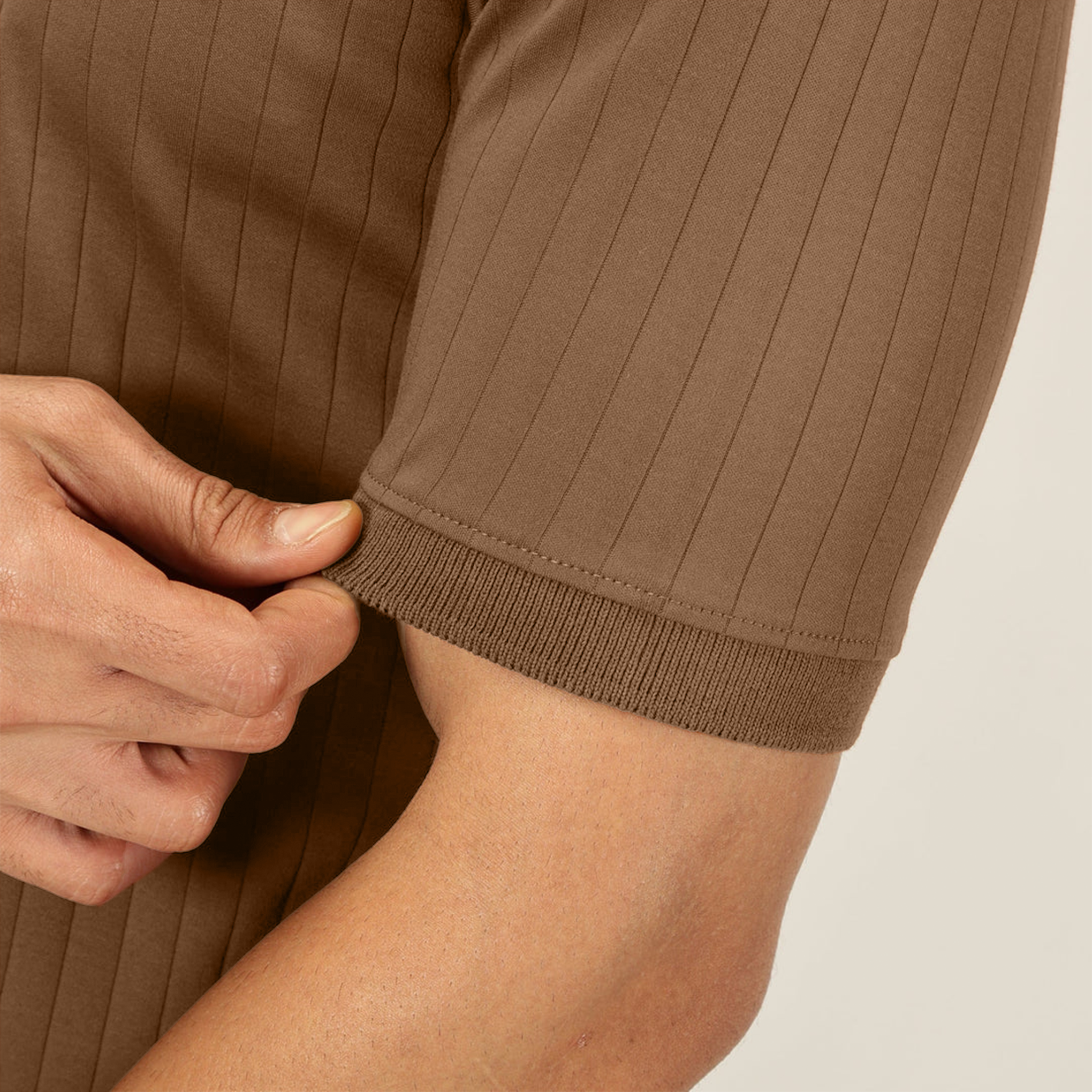 Supima Drop Needle Polo #color_wood-smoke