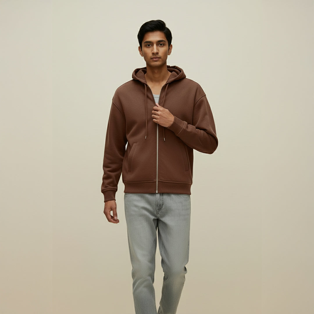 Premium Supima Zipper Hoodie for Elite Men: India’s Ultimate Winter Shield