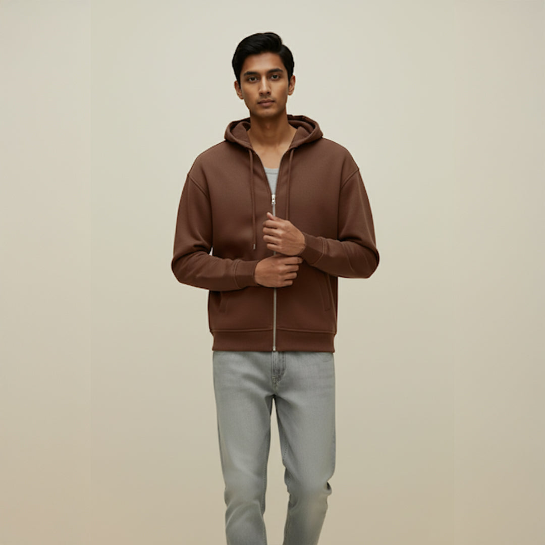 Premium Supima Zipper Hoodie for Elite Men: India’s Ultimate Winter Shield