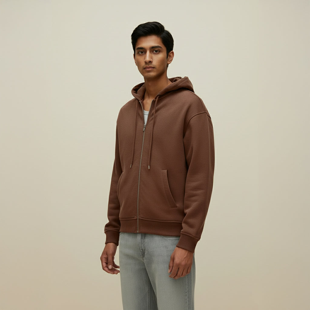 Premium Supima Zipper Hoodie for Elite Men: India’s Ultimate Winter Shield