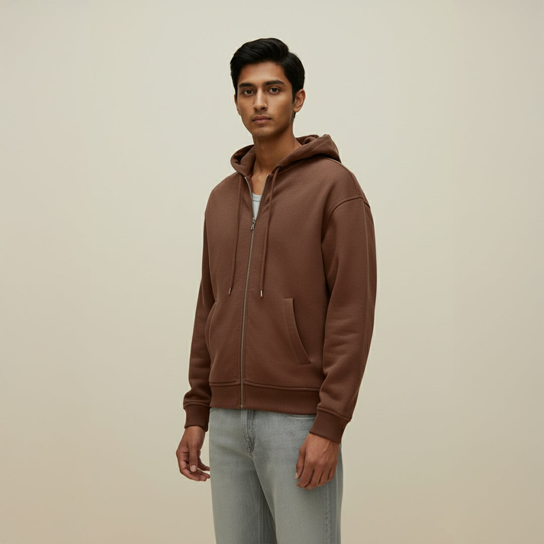 Premium Supima Zipper Hoodie for Elite Men: India’s Ultimate Winter Shield