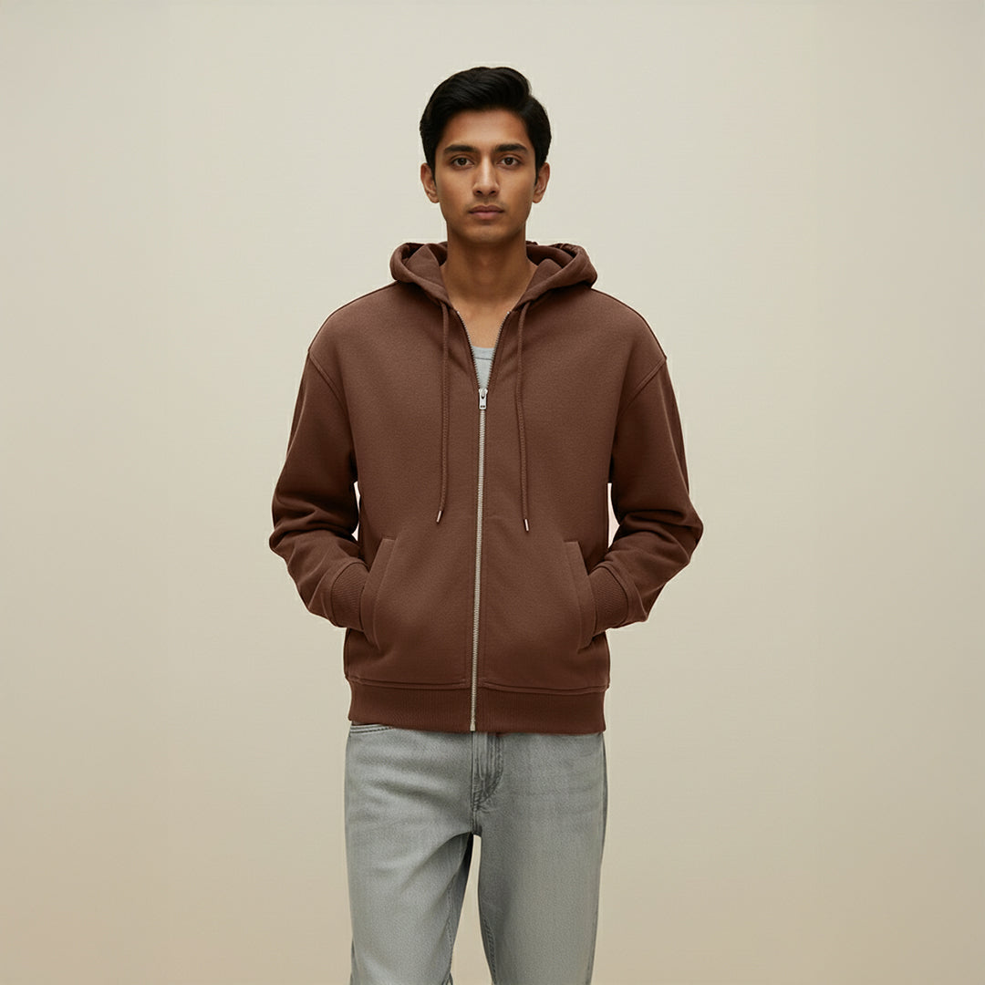 Premium Supima Zipper Hoodie for Elite Men: India’s Ultimate Winter Shield
