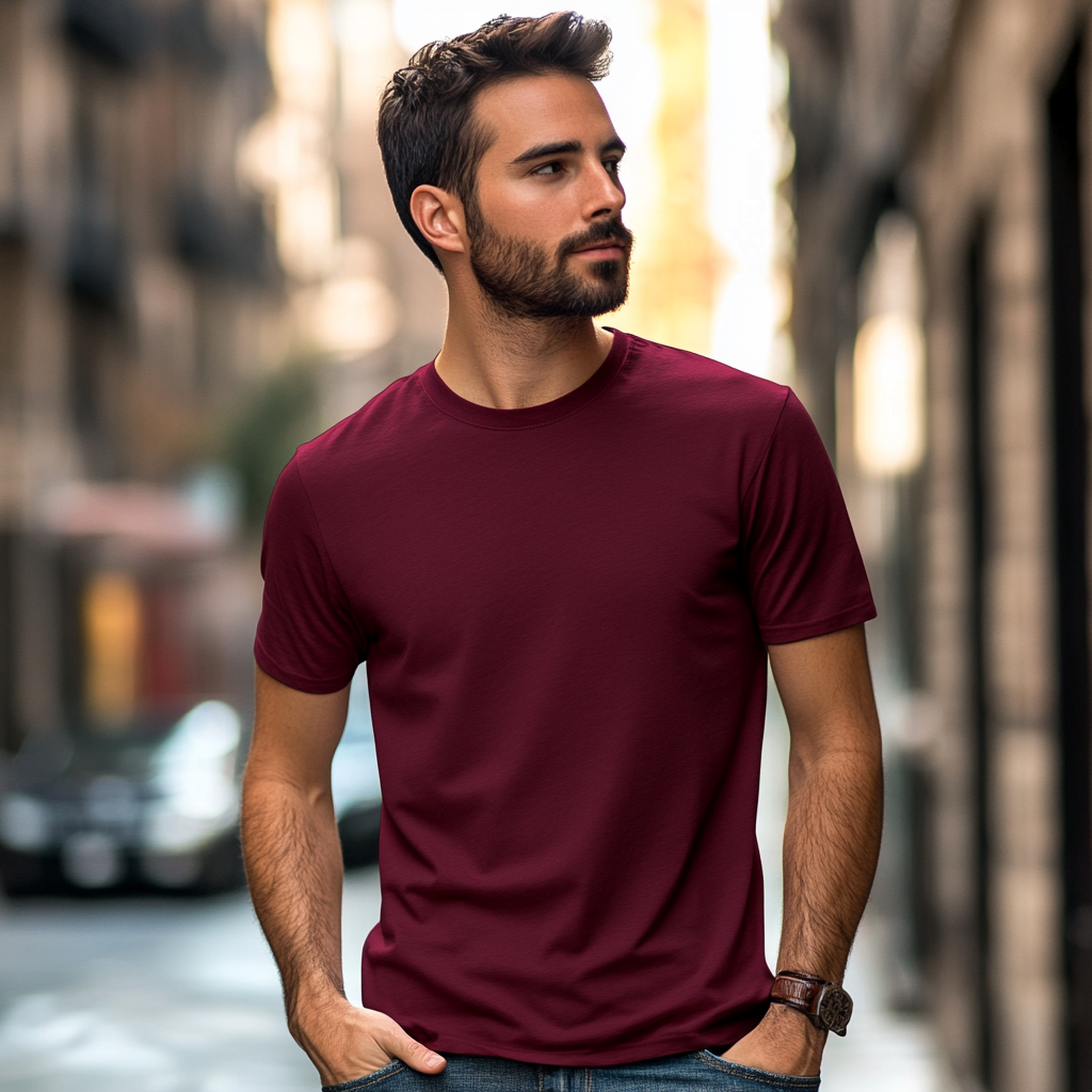 Mercerized Supima Crew Neck T-Shirt