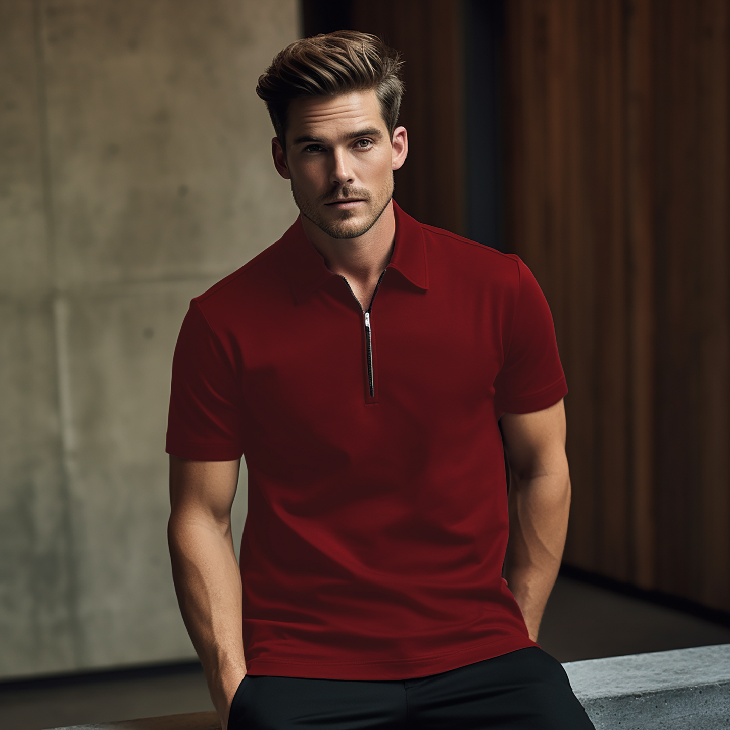 Soft Bamboo Polo T-Shirt (Zipper)