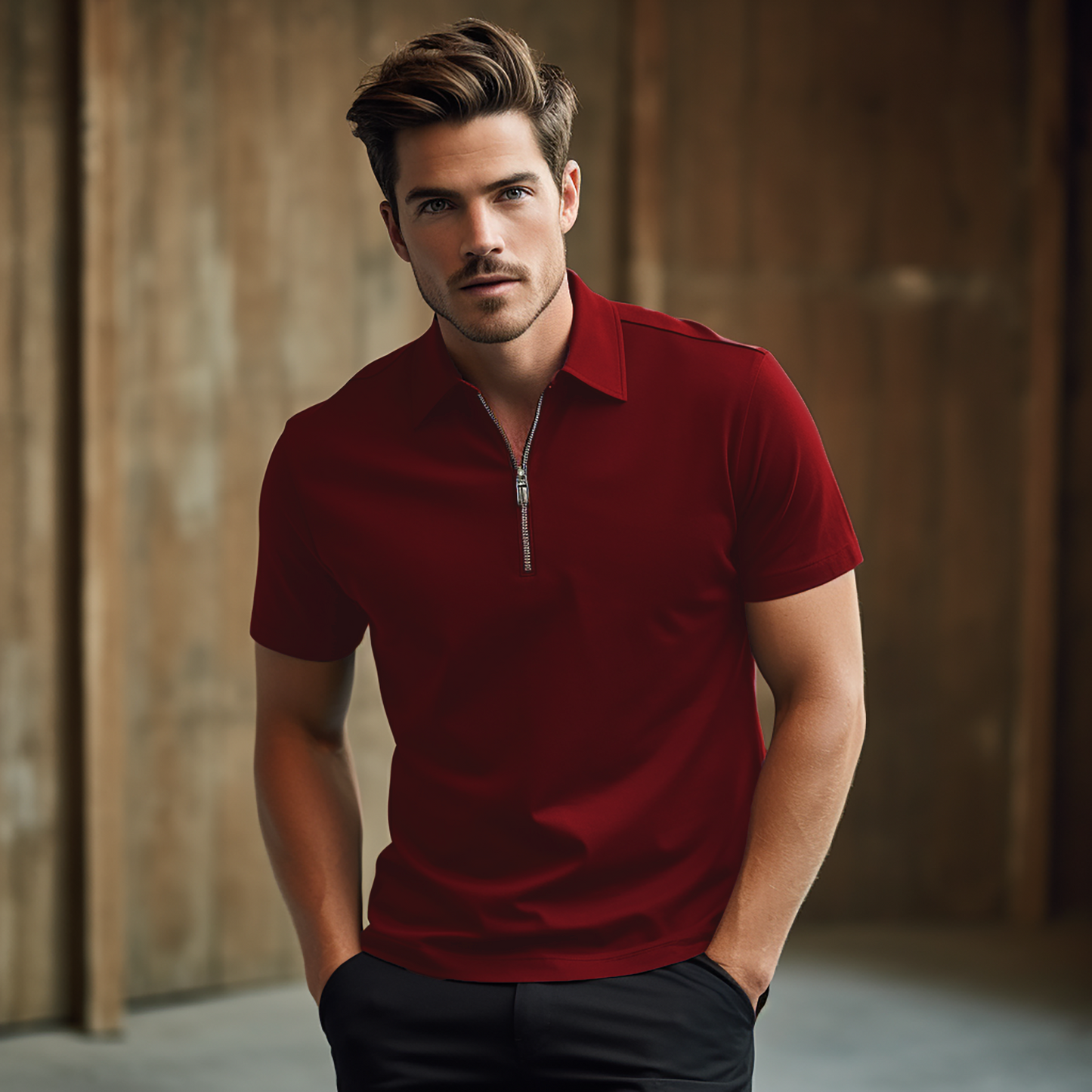 Soft Bamboo Polo T-Shirt (Zipper)