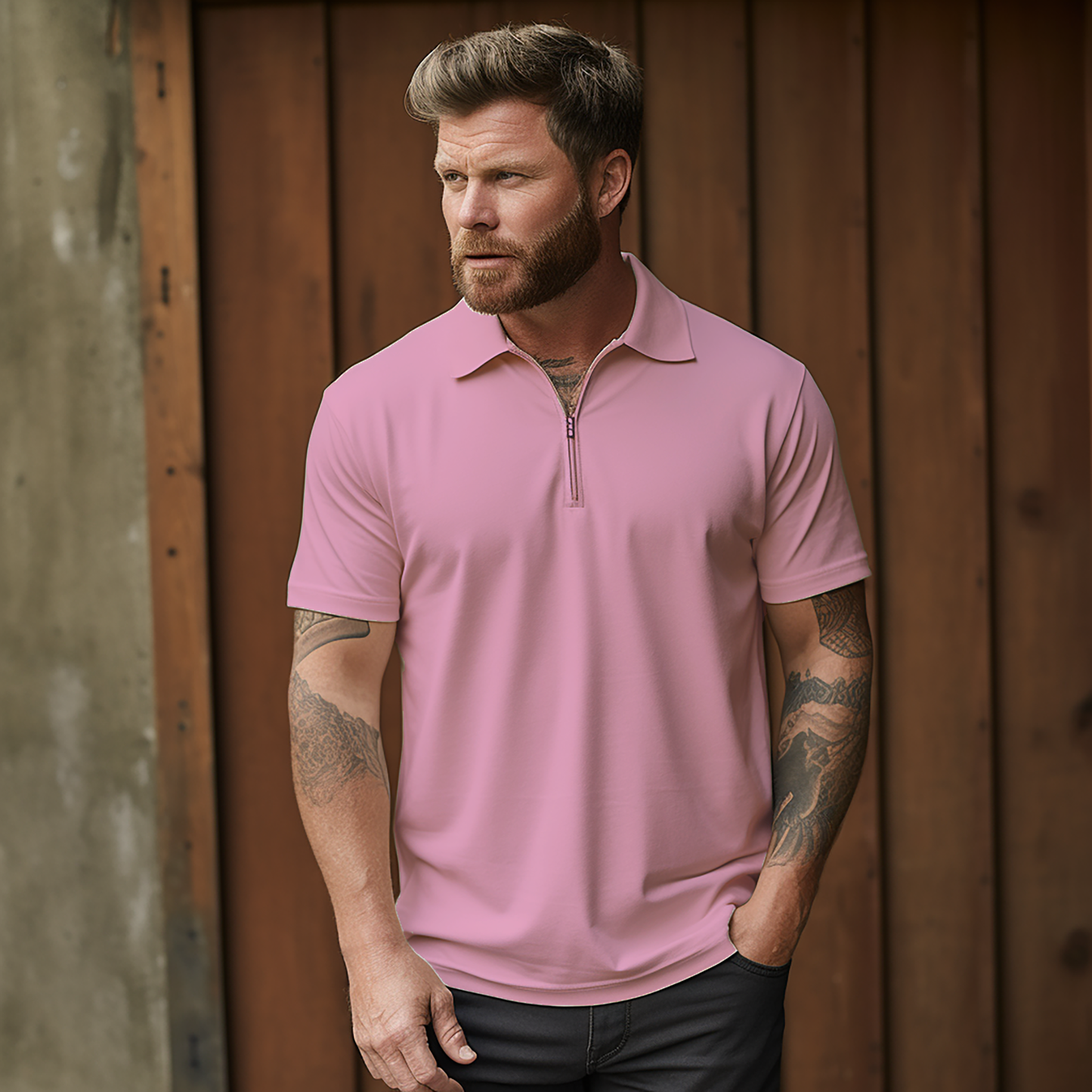 Soft Bamboo Polo T-Shirt (Zipper)