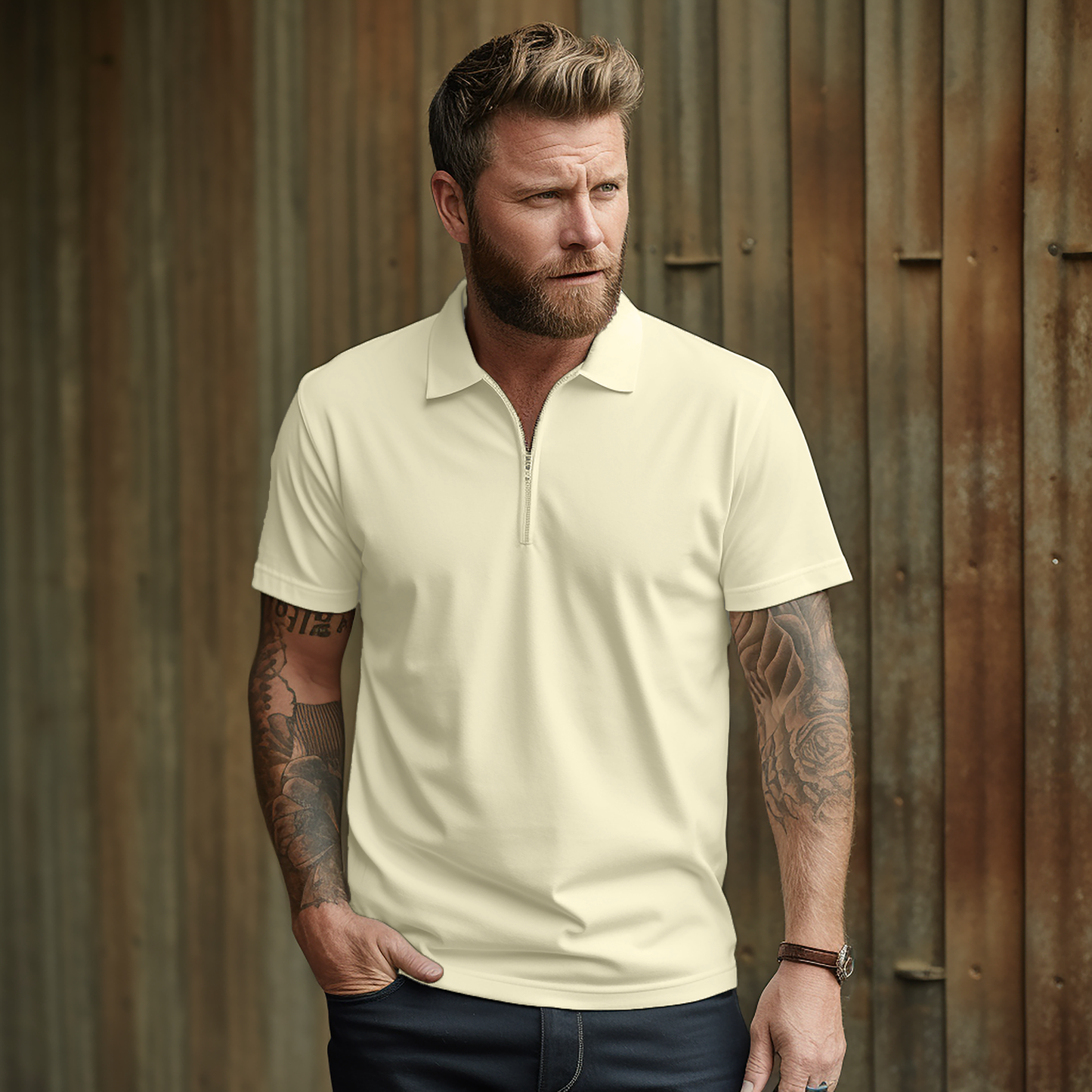 Soft Bamboo Polo T-Shirt (Zipper)