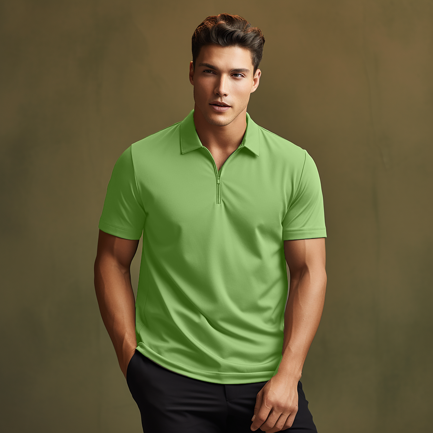 Soft Bamboo Polo T-Shirt (Zipper)