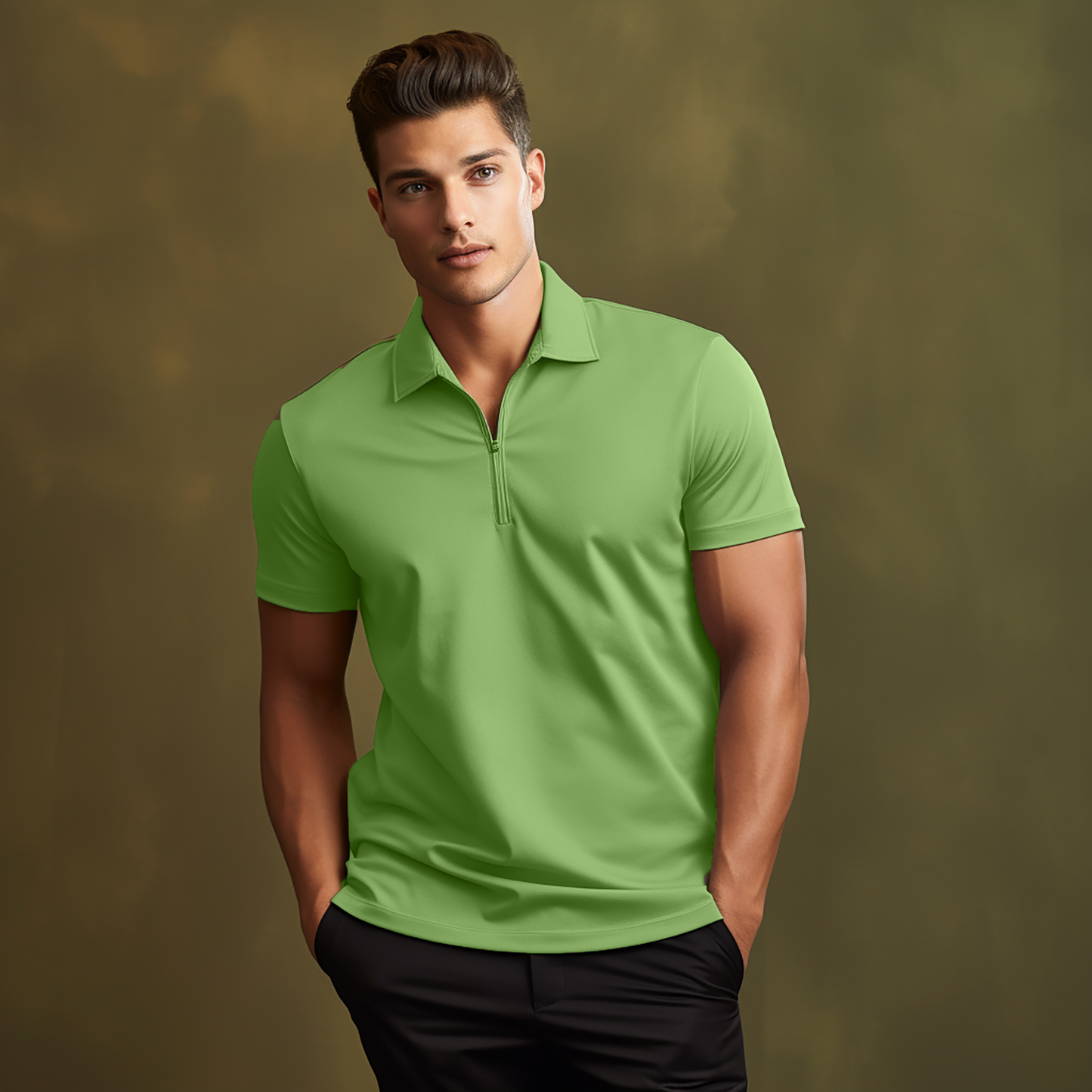 Soft Bamboo Polo T-Shirt (Zipper)